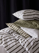 Örngott randigt bomull