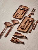 Teak spoon set