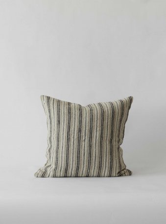 Striped cushion cover in soft linen
