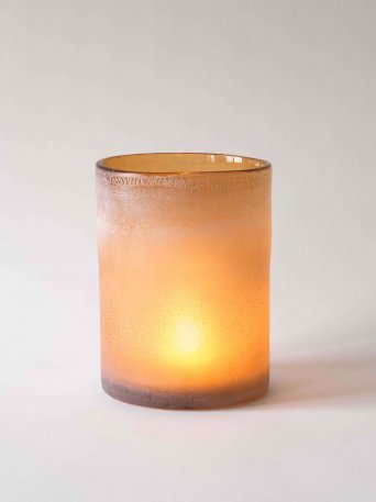 Frost candleholder in brown