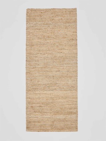 Hemp wool stripe rug 80x200