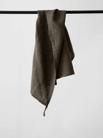 Kitchen towel linen - taupe