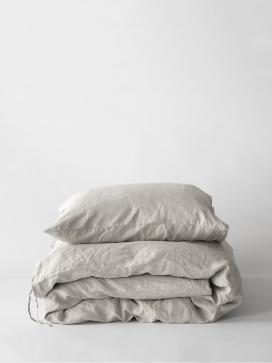 Duvet cover linen 140x200 - warm grey