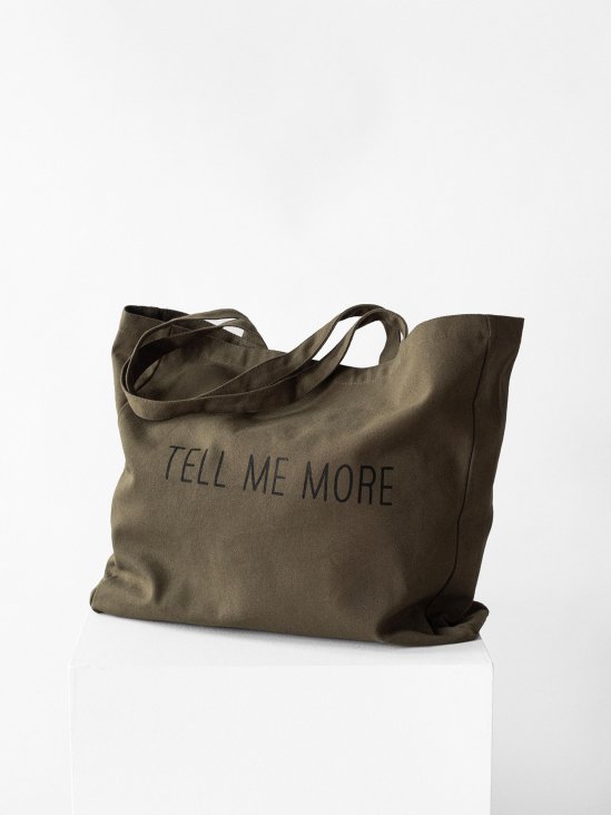 Canvas tote bag - khaki