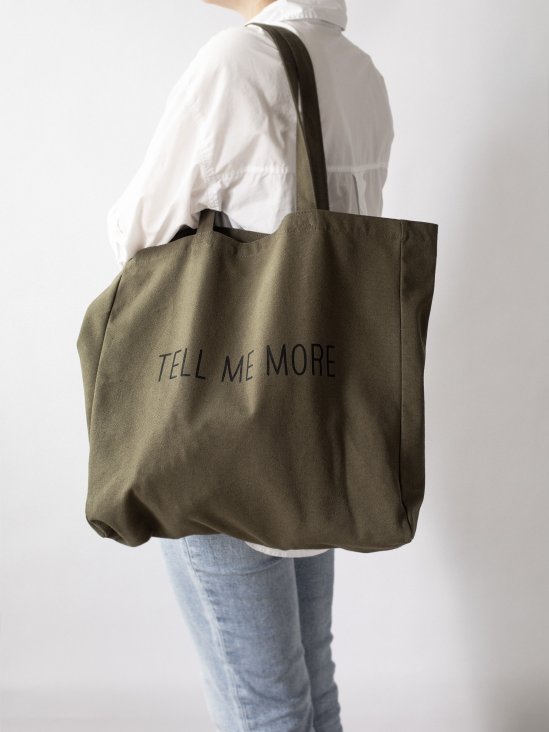 Canvas tote bag - khaki