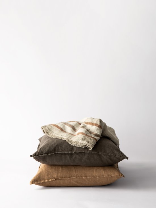 Cushion cover linen 50x50 - taupe - hazelnut