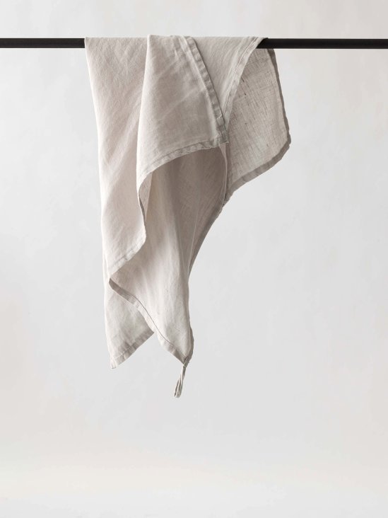 Kitchen towel linen - warm grey