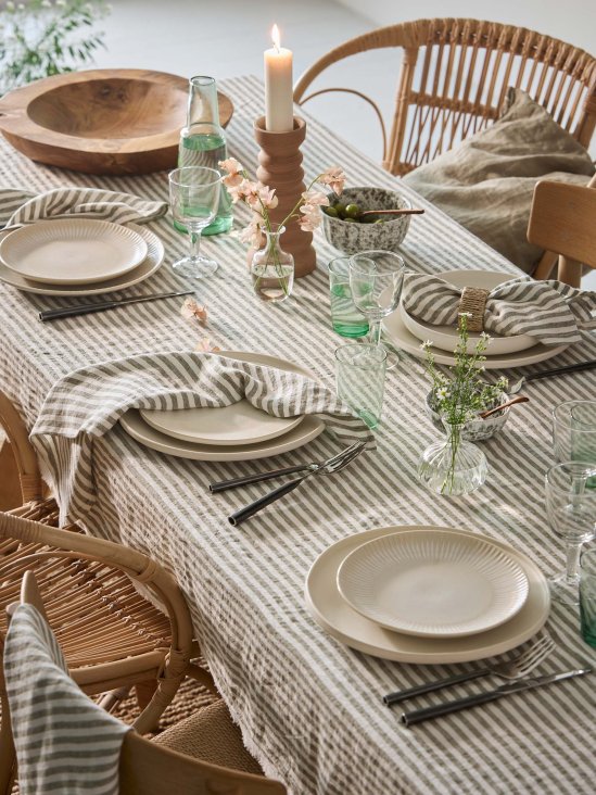 Salladstallrik beige stengods - Tell Me More