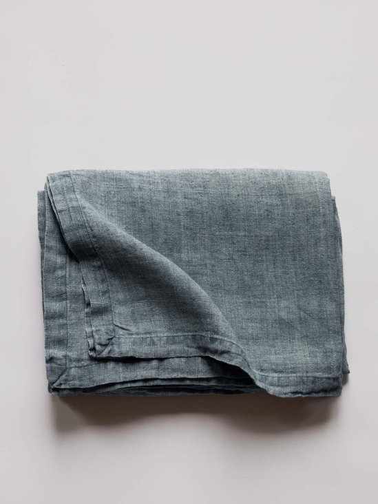 Linen tablecloth 175x175 blue - Tell Me More