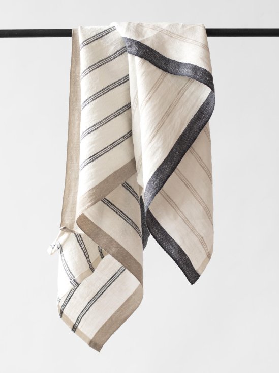 Maya kitchen towel - natural stripe