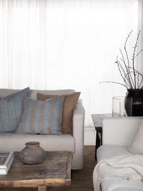 Kuddfodral linne 50x50 - hazelnut