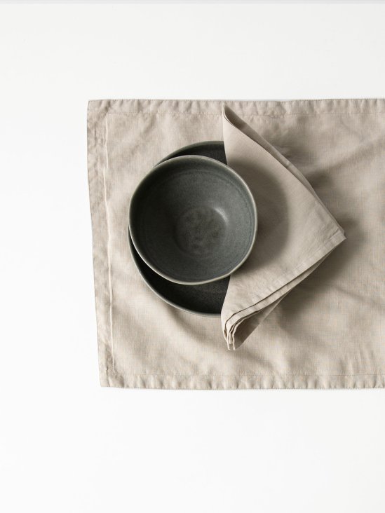 Bordstablett linne - warm grey