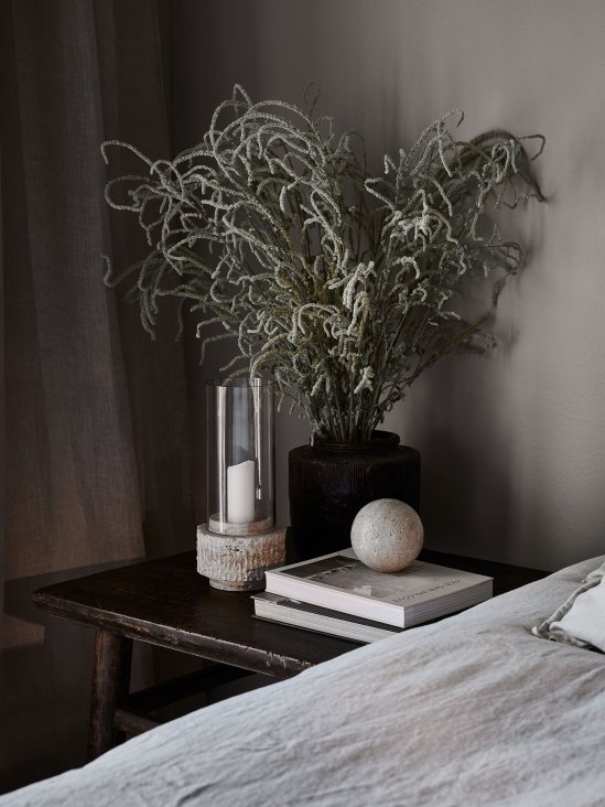 Travertine candle holder